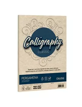 Carta Calligraphy Pergamena Favini - A4 - 190 g - A69U084 (Sabbia Conf. 250)