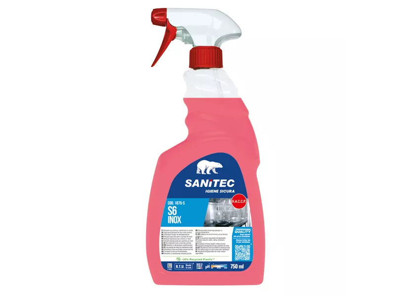 Detergente Sgrassante S6 Inox Sanitec - 1875-S - 750 ml