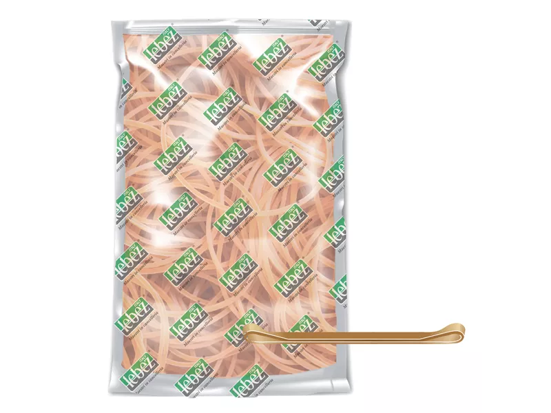 Fettucce Elastiche in Gomma Naturale Lebez - 1 kg - 120 mm x 8 mm - 81784 (Ambra)