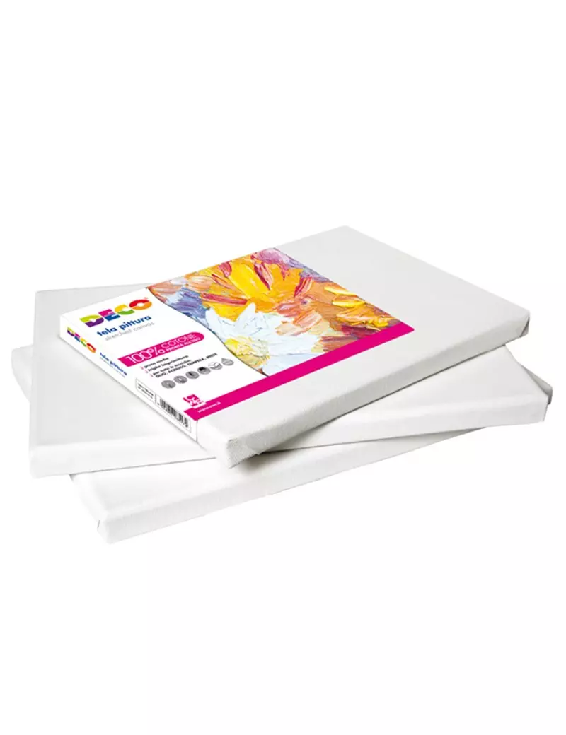 Tela con Telaio Deco CWR - 18x24 cm - 385/1824 (Bianco) Tela con Telaio Deco CWR - 18x24 cm - 385/1824 (Bianco)