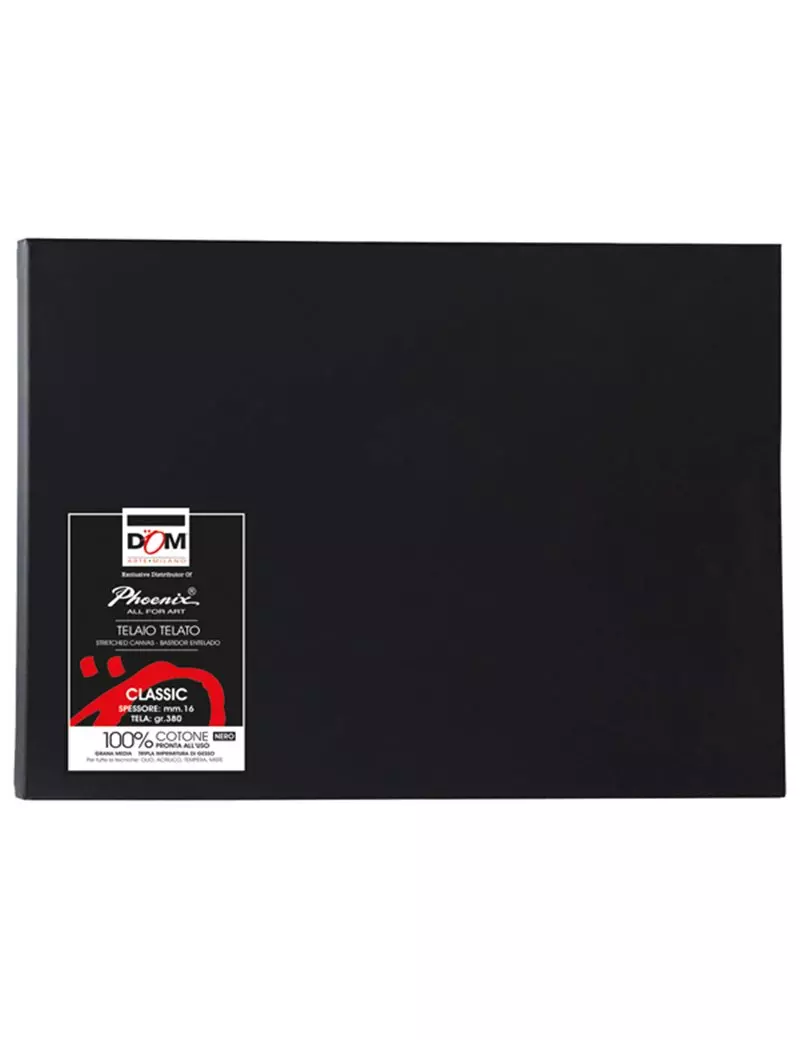 Tela per Pittura Classic DOM - 18x24 cm - 375/1824 (Nero) Tela per Pittura Classic DOM - 18x24 cm - 375/1824 (Nero)
