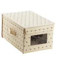 Contenitore per Indumenti King Box King Collection - 24x36x19 cm - S1774819 (Panna Fantasia Cuori)