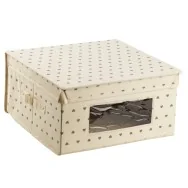 Contenitore per Indumenti King Box King Collection - 36x36x19 cm - S1774820 (Panna Fantasia Cuori)