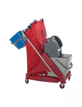 Carrello per Pulizie QO-Kart Multi Due Salvaspazio Taxon - 42x99x108 cm - 43032.30.RO (Multicolore)