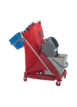 Carrello per Pulizie QO-Kart Multi Due Salvaspazio Taxon - 42x99x108 cm - 43032.30.RO (Multicolore)