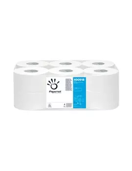 Carta Igienica Papernet - Mini Jumbo - 2 Veli - 1000 Strappi - 400918 (Bianco Conf. 12)