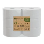 Carta Igienica Simplify Papernet - Mini Jumbo - 2 Veli - 1000 Strappi - 419739 (Bianco Conf. 6)