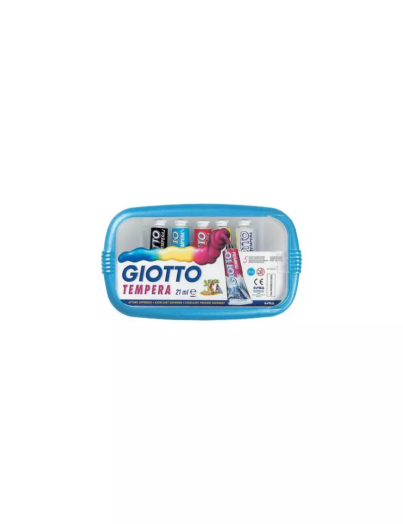 Tubetto Tempera Giotto - 21 ml (Assortiti Conf. 5)