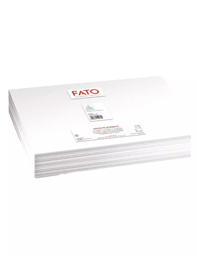 Tovaglietta in Fibra Riciclata Easy Ecolabel Fato - 30x40 cm - 84016202 (Bianco Conf. 480) Tovaglietta in Fibra Riciclata Easy Ecolabel Fato - 30x40 cm - 84016202 (Bianco Conf. 480)
