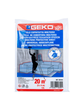 Telo Coprituttto Multiuso Geko - 4x5 m - 20 mq - 95/105 g - 100/324 (Trasparente)