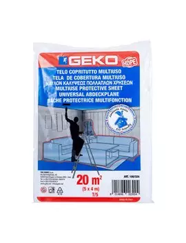 Telo Coprituttto Multiuso Geko - 4x5 m - 20 mq - 95/105 g - 100/324 (Trasparente)
