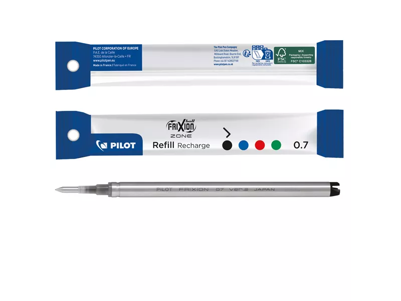 Refill per Penna Cancellabile Frixion Ball Zone Pilot - 0,7 mm - 006890 (Nero) Refill per Penna Cancellabile Frixion Ball Zone Pilot - 0,7 mm - 006890 (Nero)