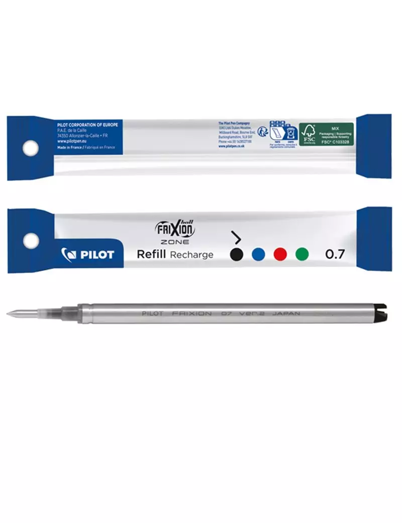Refill per Penna Cancellabile Frixion Ball Zone Pilot - 0,7 mm - 006890 (Nero) Refill per Penna Cancellabile Frixion Ball Zone Pilot - 0,7 mm - 006890 (Nero)