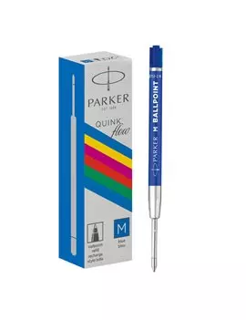Refill in Plastica per Penna a Sfera QuinkFlow Parker Pen - Media - 2166550 (Blu Conf. 20)