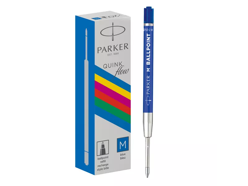 Refill in Plastica per Penna a Sfera QuinkFlow Parker Pen - Media - 2166550 (Blu Conf. 20)