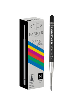 Refill in Plastica per Penna a Sfera QuinkFlow Parker Pen - Media - 2168602 (Nero Conf. 20)