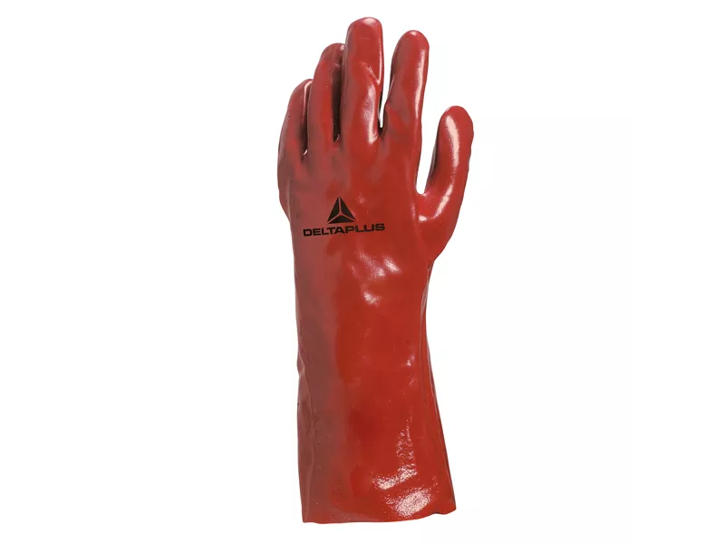 Guanti in PVC 7335 Delta Plus - Taglia 10 - PVC7335 (Rosso)