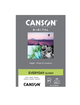 Carta Inkjet Everyday Canson - 10x15 cm - 200 g - Lucida - C33300S002 (Conf. 50)