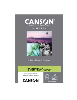 Carta Inkjet Everyday Canson - 10x15 cm - 200 g - Lucida - C33300S002 (Conf. 50)