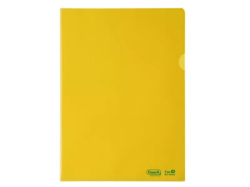 Cartellina a L PE Bio-Based Favorit - 22x30 cm - Superior Liscia - 400182393 (Giallo Conf. 25)