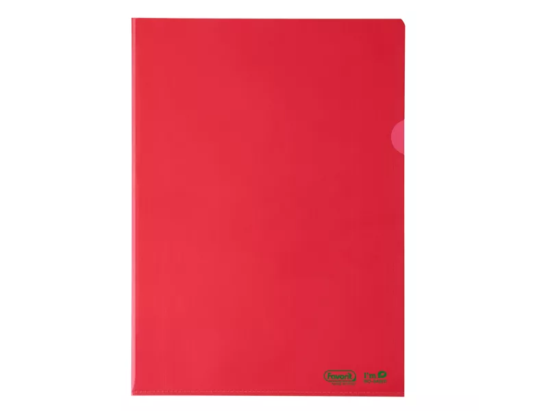 Cartellina a L PE Bio-Based Favorit - 22x30 cm - Superior Liscia - 400182395 (Rosso Conf. 25)