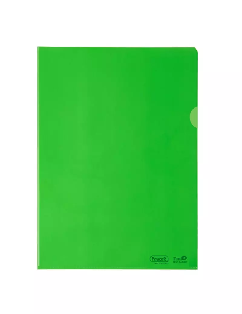 Cartellina a L PE Bio-Based Favorit - 22x30 cm - Superior Liscia - 400182396 (Verde Conf. 25) Cartellina a L PE Bio-Based Favorit - 22x30 cm - Superior Liscia - 400182396 (Verde Conf. 25)