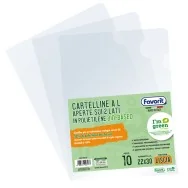 Cartellina a L PE Bio-Based Favorit - 22x30 cm - Superior Liscia - 400178018 (Trasparente Conf. 10)