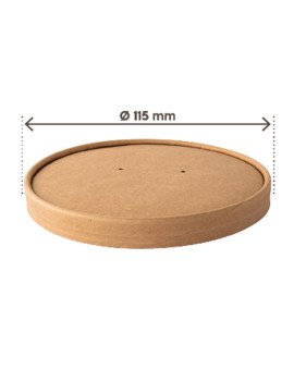 Coperchio per Bowl Zuppe Monouso SignorBio - 780 ml - PBL011BIO25B (Avana Conf. 25)