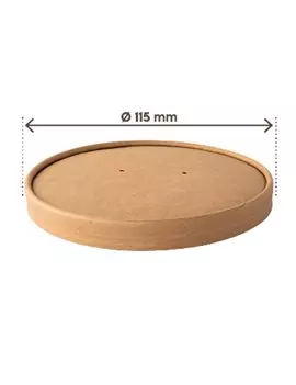 Coperchio per Bowl Zuppe Monouso SignorBio - 780 ml - PBL011BIO25B (Avana Conf. 25)