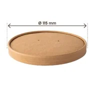 Coperchio per Bowl Zuppe Monouso SignorBio - 780 ml - PBL011BIO25B (Avana Conf. 25)