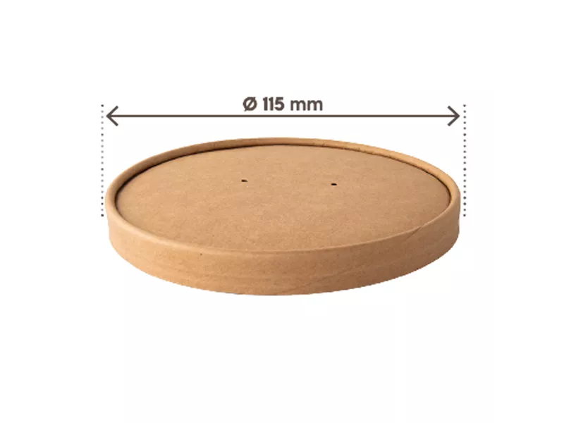 Coperchio per Bowl Zuppe Monouso SignorBio - 780 ml - PBL011BIO25B (Avana Conf. 25)