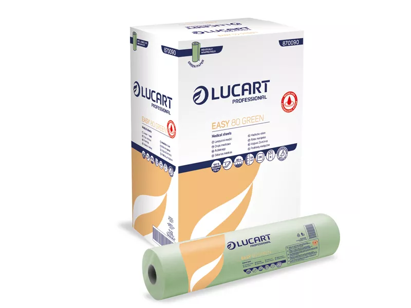 Lenzuolino Medico Easy 80 Green Lucart - 59 cm x 80 m - 870090J (Verde) Lenzuolino Medico Easy 80 Green Lucart - 59 cm x 80 m - 870090J (Verde)