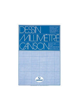Carta Opaca Millimetrata Canson - A3 - 72 g - C200005824 (Bianco e Arancione Conf. 12)