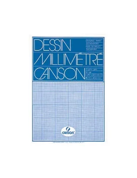 Carta Opaca Millimetrata Canson - A4 - 72 g - C200005812 (Bianco e Arancione)