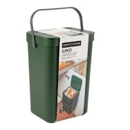 Pattumiera per Rifiuti Organici Gino Perfetto - 24x19x35,5 cm - 12 Litri - 29125 (Verde Bosco)