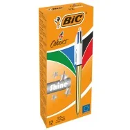 Penna a Sfera a Scatto 4 Colours Shine Bic - 1 mm - 982878 (Oro Conf. 12)