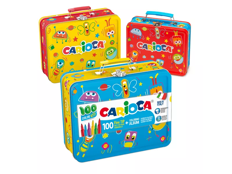 Valigetta Pennarelli Color Kit Carioca - con Album da Colorare - 42500 (Assortiti Conf. 100) Valigetta Pennarelli Color Kit Carioca - con Album da Colorare - 42500 (Assortiti Conf. 100)