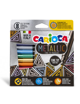 Pennarelli Metallic Fine Carioca - 43162 (Assortiti Conf. 8)