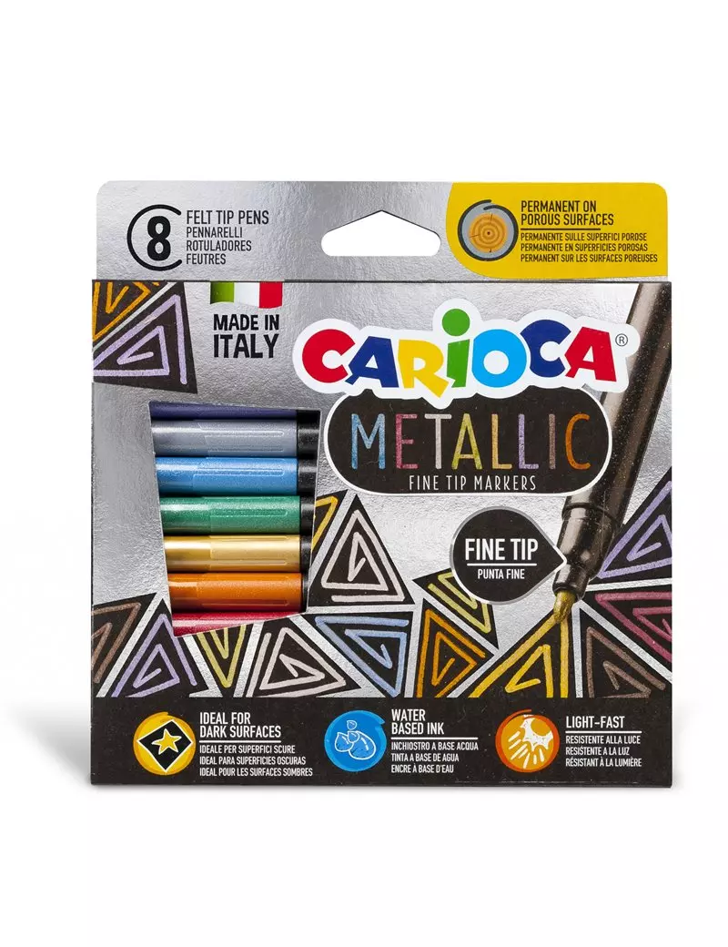 Pennarelli Metallic Fine Carioca - 43162 (Assortiti Conf. 8) Pennarelli Metallic Fine Carioca - 43162 (Assortiti Conf. 8)