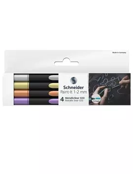 Pennarello Metallic Liner 020 Schneider - 1,2 mm - P700295 (Assortiti Conf. 4)