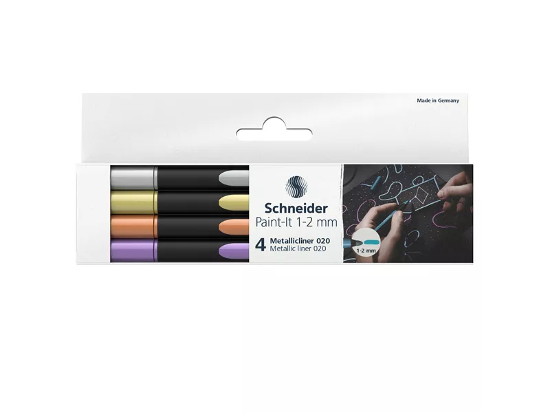Pennarello Metallic Liner 020 Schneider - 1,2 mm - P700295 (Assortiti Conf. 4)