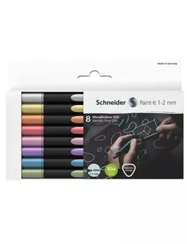 Pennarello Metallic Liner 020 Schneider - 1-2 mm - P700296 (Assortiti Conf. 8)