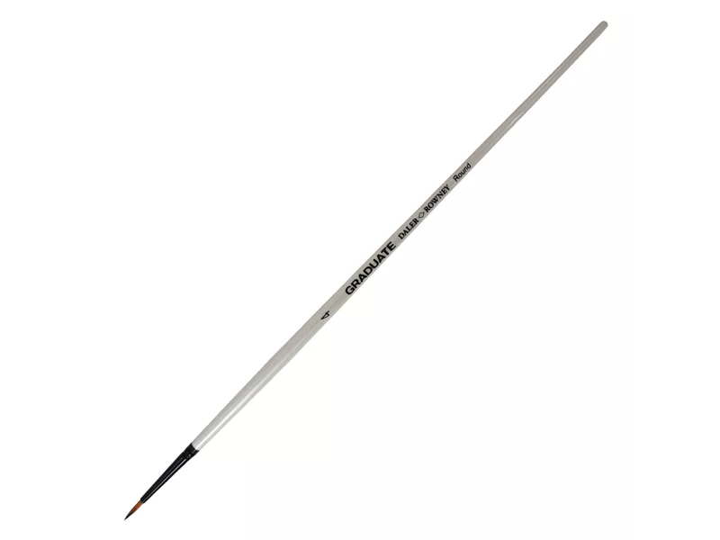 Pennello Sintetico Graduate Daler-Rowney - Punta Tonda - n. 4 - Manico Lungo - D212161004 (Conf. 3)