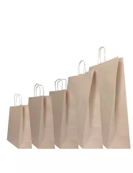 Shopper in Carta Biokraft Mainetti Bags - 45x15x50 cm - 074394 (Sabbia Conf. 25)
