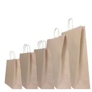 Shopper in Carta Biokraft Mainetti Bags - 45x15x50 cm - 074394 (Sabbia Conf. 25)