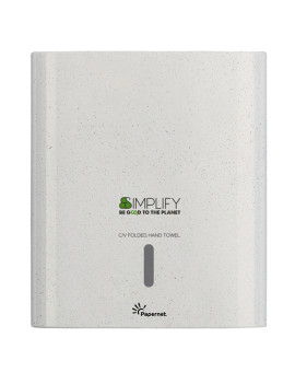 Dispenser per Asciugamani Piegati a C e V Simplify Papernet - 33,6x14,5x30 cm - 421337 (White Wood)