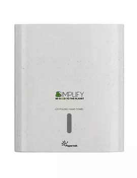 Dispenser per Asciugamani Piegati a C e V Simplify Papernet - 33,6x14,5x30 cm - 421337 (White Wood)