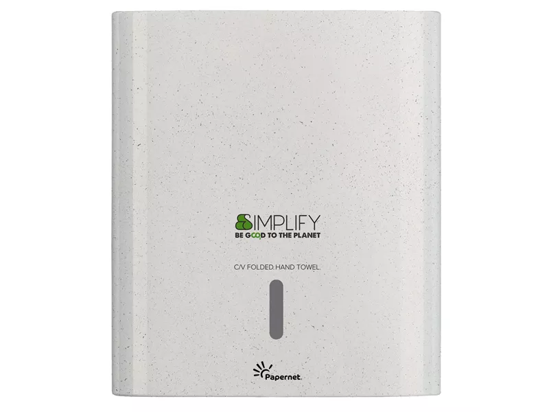 Dispenser per Asciugamani Piegati a C e V Simplify Papernet - 33,6x14,5x30 cm - 421337 (White Wood)
