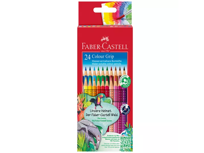 Matite Colorate Colour Grip Faber Castell - 112424 (Assortiti Conf. 24)