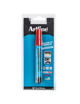 Marcatore Permanente Plumbers Artline - Punta Tonda - 0,4-1 mm - A 84013466 (Rosso)